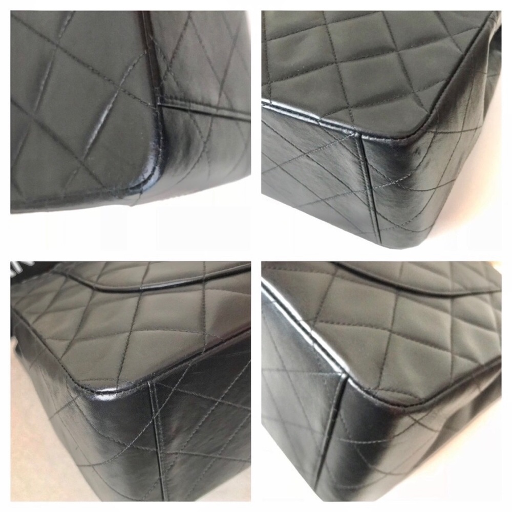 CHANEL Maxi XL Black Lambskin Single Flap 2.55 Bag - Picture 5 of 10